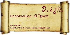 Drenkovics Ágnes névjegykártya